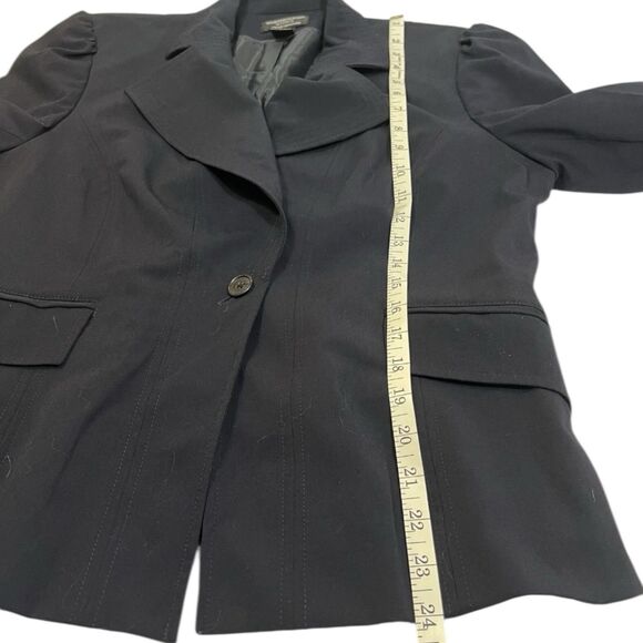 Worthington Works Navy Blazer Size 14 Stretch Career Lined Button Front - Picture 7 of 15